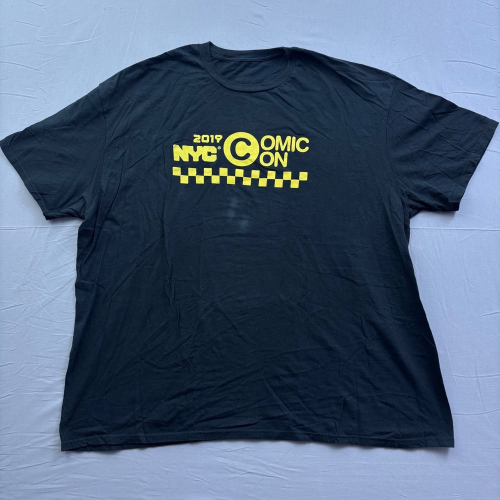 NYC Comic Con 2019 T-Shirt Mens 2XL Black Yellow Taxi Graphic Souvenir Tee